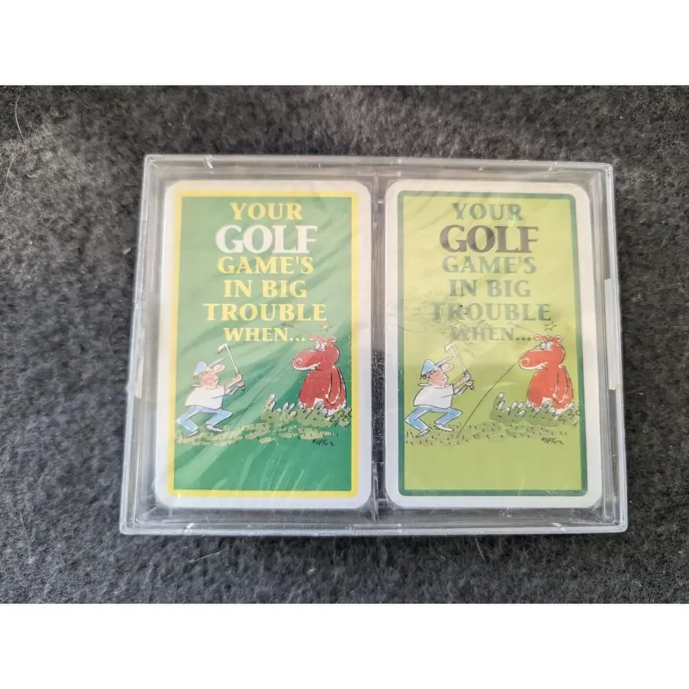 New Vintage 1988 Golf Theme Double Deck Playing Cards Ivory Tower Publishing F